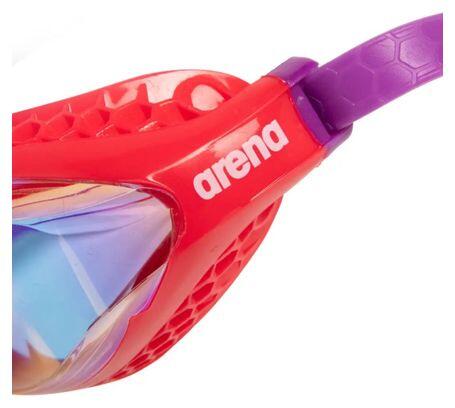Lunettes de natation verres miroirs Arena Air Speed Mirror Jaune/Corail 5/7