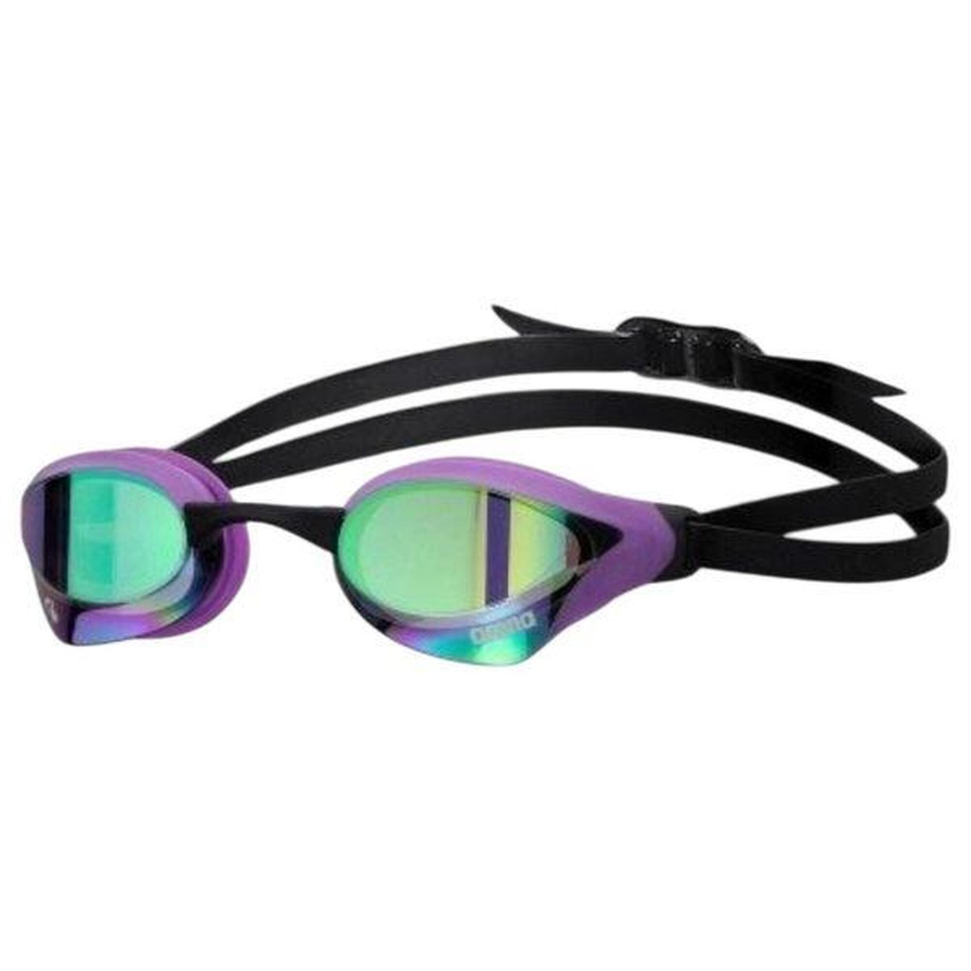 Arena - Lunettes De Natation Verres Miroirs Arena Cobra Core Swipe Mirror Emerald/plum/b - Lunettes De Natation - Noir|violet - Decathlon