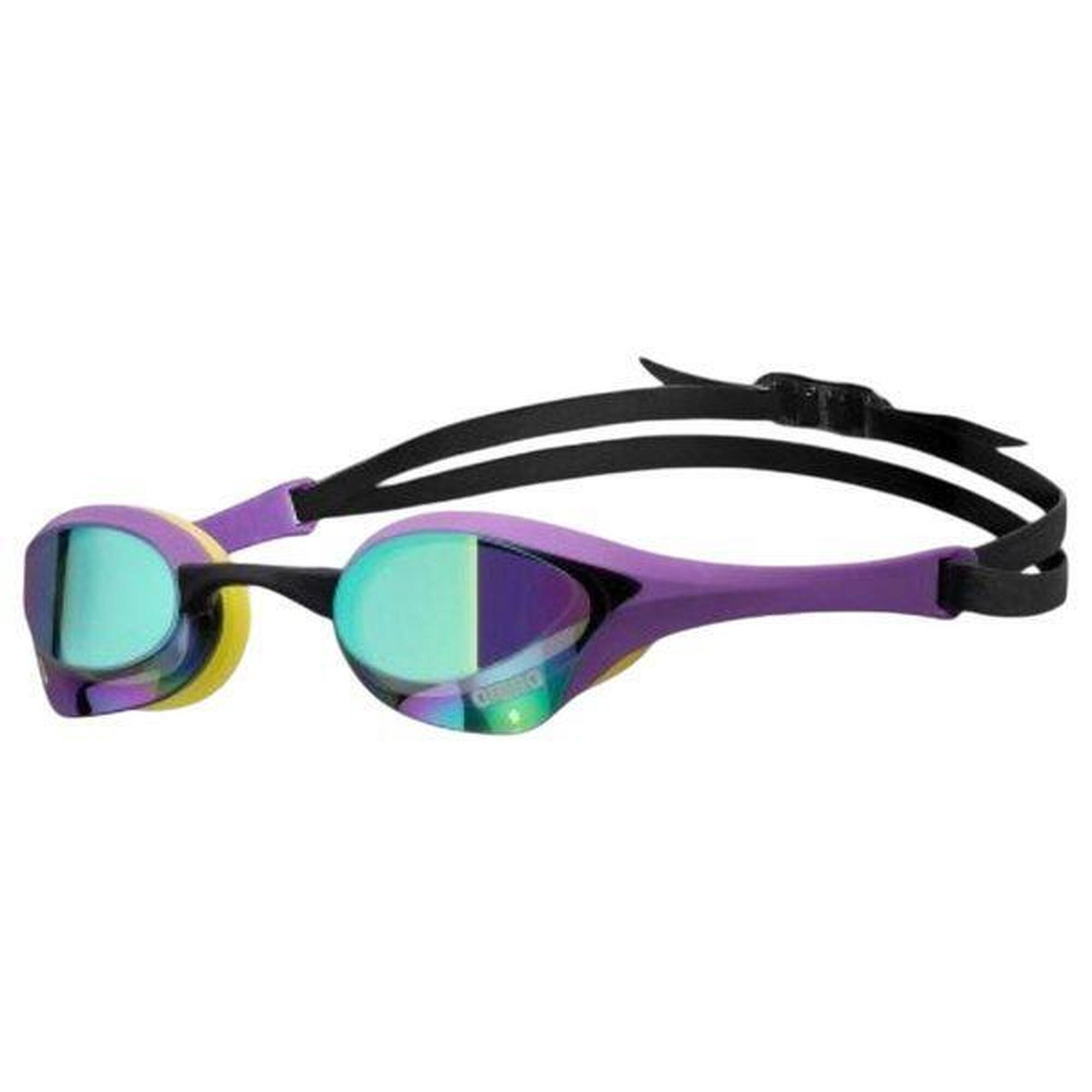 Arena - Lunettes Natation Verres Miroir Arena Cobra Ultra Mirror Emerald/plum/cyber Lime - Lunettes De Natation - Jaune|vert|violet - Decathlon