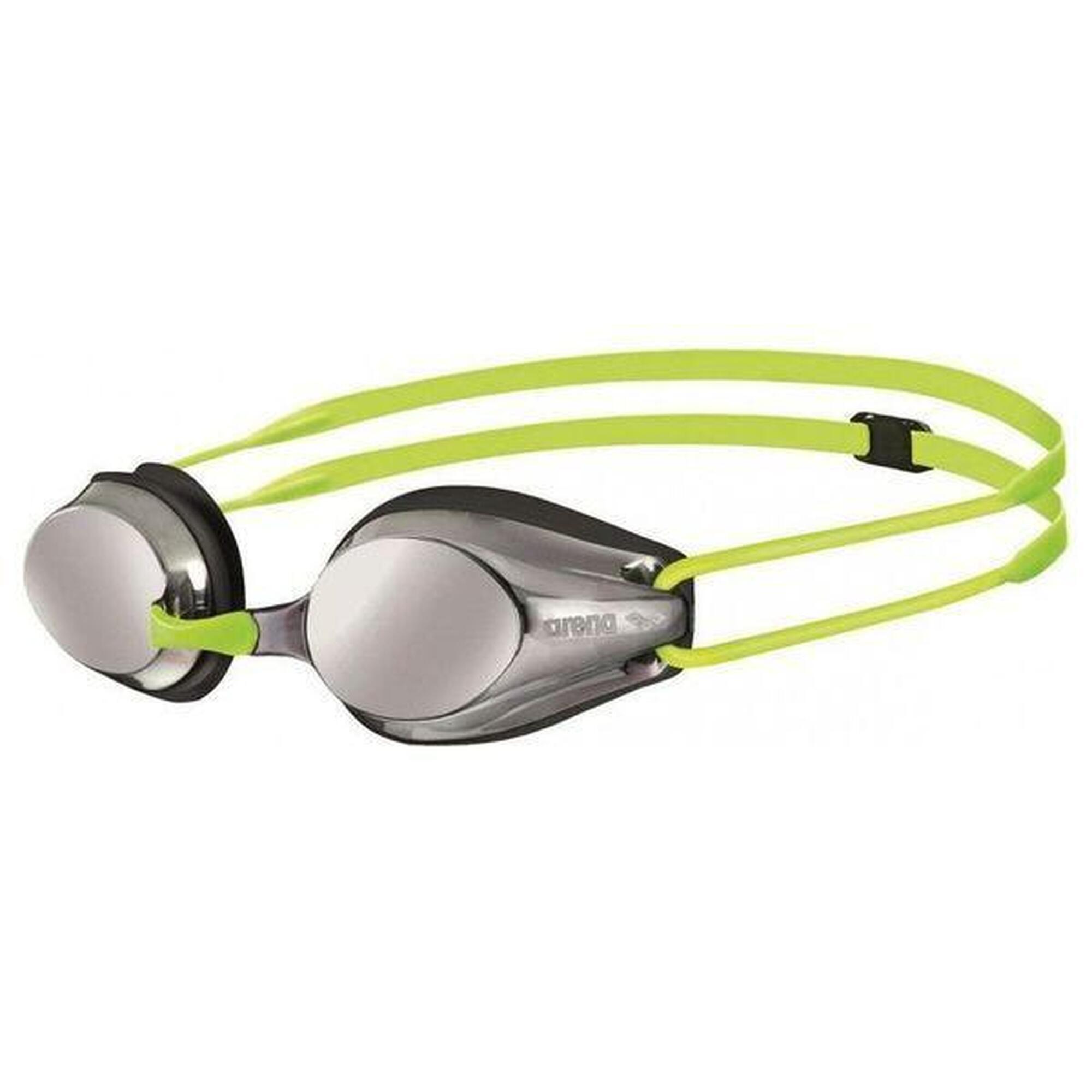 Arena - Lunettes De Natation Verres Miroirs Arena Tracks Junior Mirror Jaune/argent Enfa - Lunettes De Natation - Gris|jaune|noir - Taille Unique - Decathlon