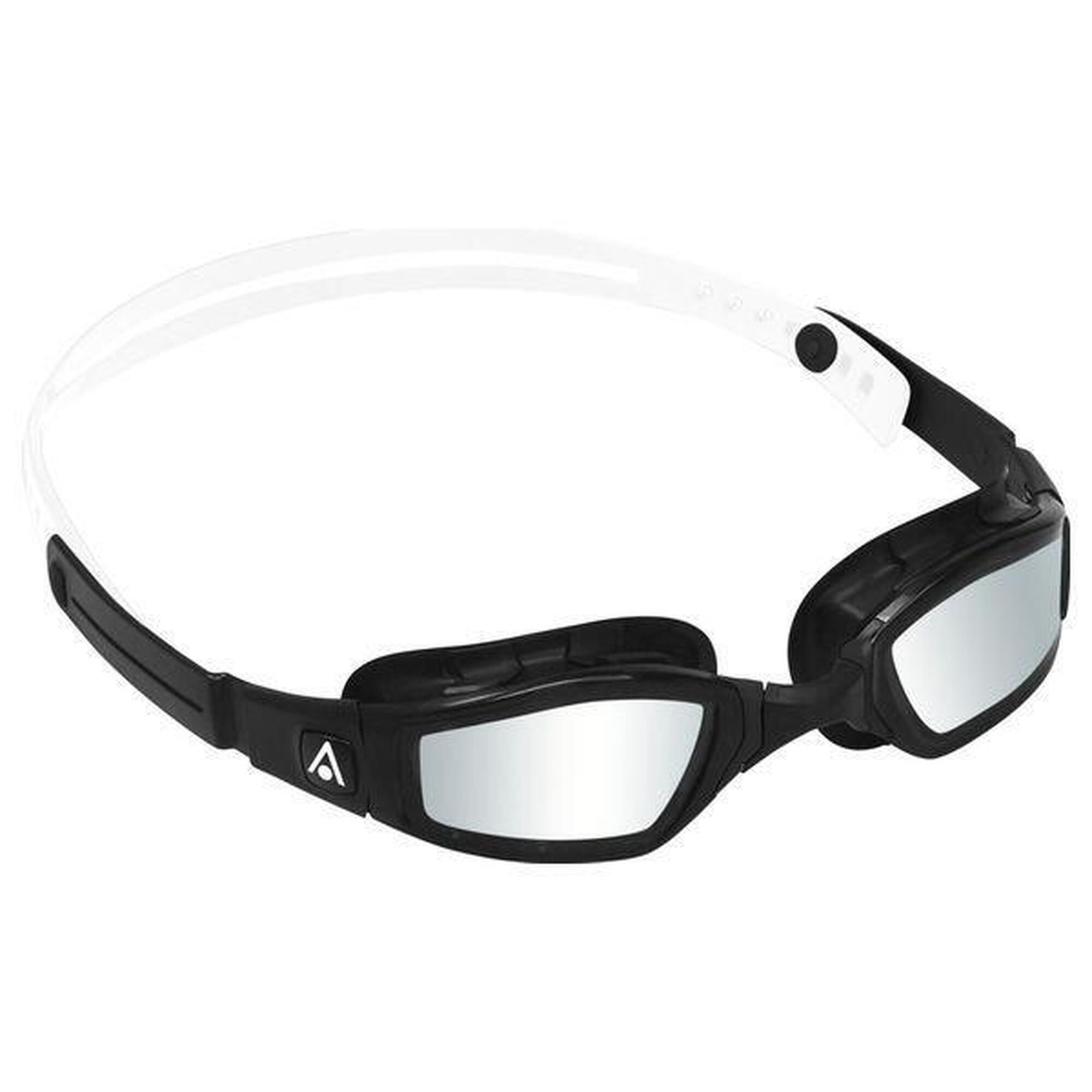 Aqua Sphere - Lunettes De Bain Aquasphere Ninja Noir / Blanc - Verres Miroir Argent - Lunettes De Natation - Noir - Taille Unique - Decathlon