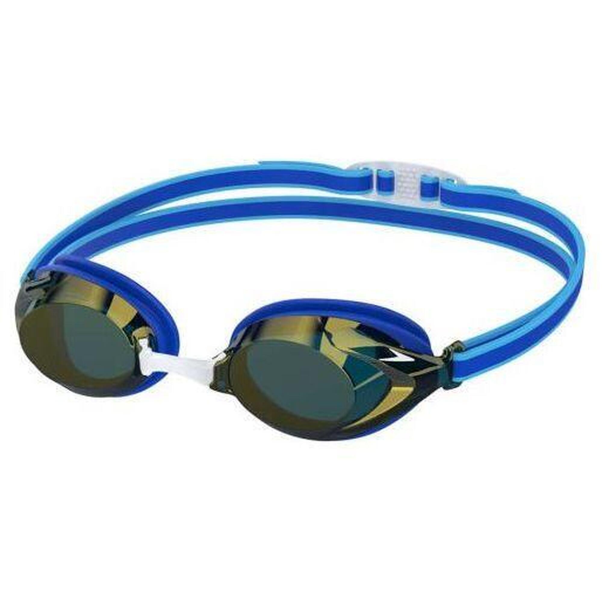 Speedo - Lunettes De Piscine Speedo Junior Vanquisher 3.0 Mirror Bleu Cobalt Pop/mirror G - Lunettes De Natation - Bleu|jaune - Taille Unique - Decathlon