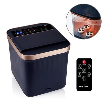Medivon Hydro, appareil de massage des pieds à eau, 35-48°C, 6 têtes shiatsu, 20
