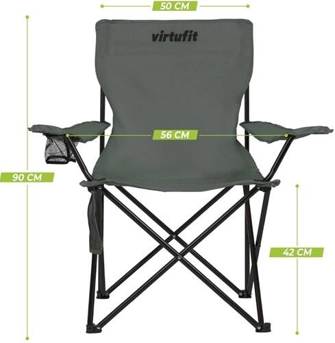 Silla de camping - Plegable - Gris 7/8