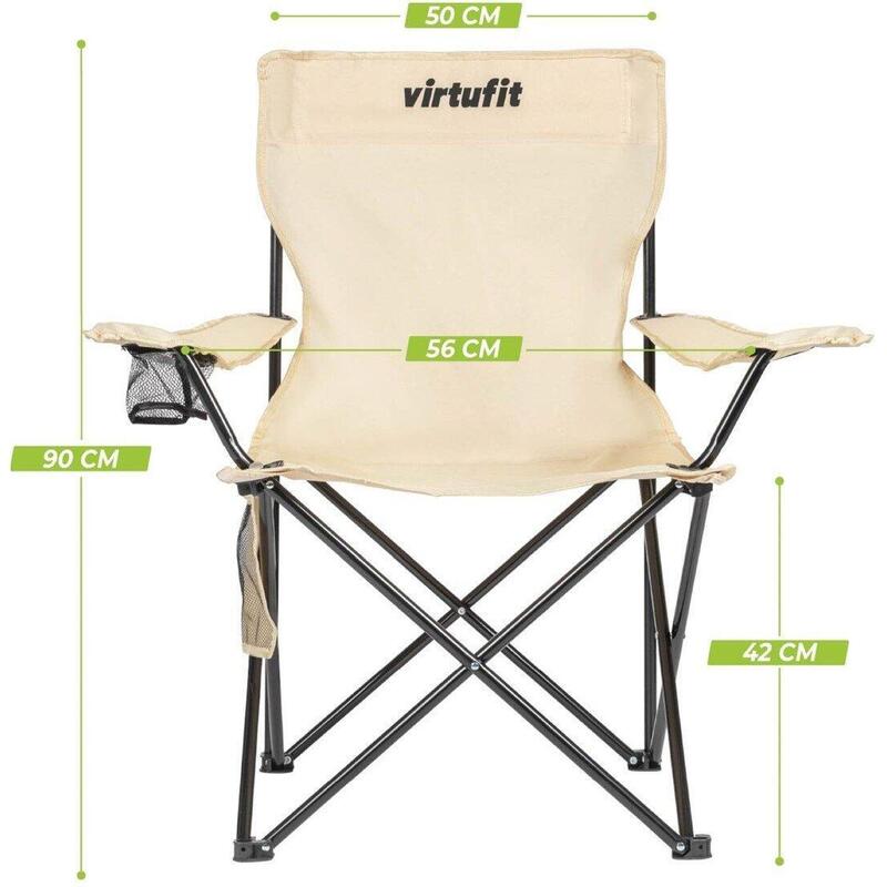 Scaun de Camping Pliabil VirtuFit - Bej