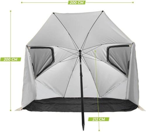 Strandschirm Premium – Windschutz – 200 cm – Beige 7/8