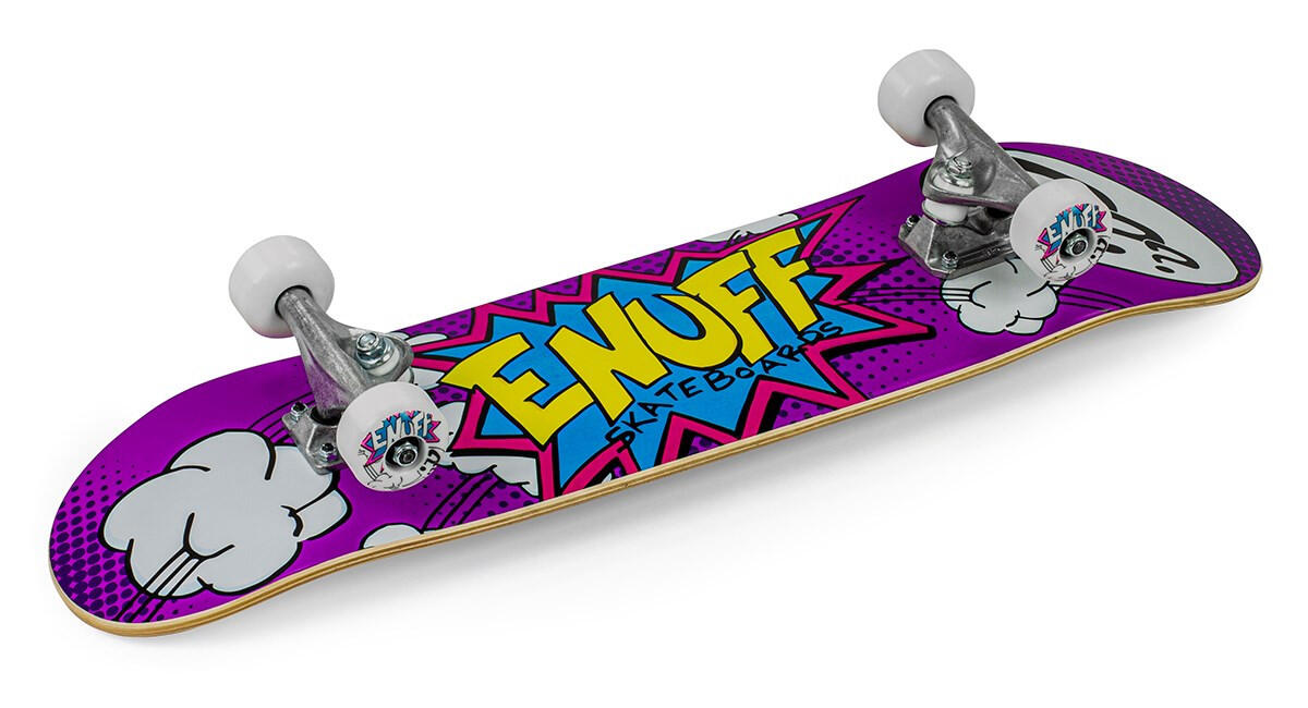 Enuff POW 7.25"x29.5" Lila/Weiß Skateboard 4/4