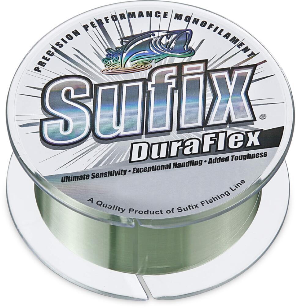300m Spool of 23.8lb Lo Vis Green Sufix Duraflex G2 Monofilament Fishing Line