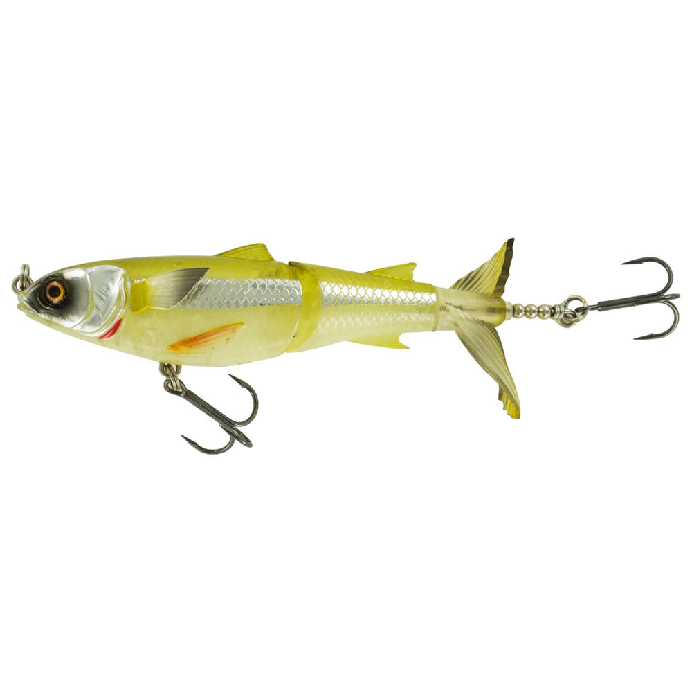 Chasebaits Lures Drunken Mullet 130mm Offset Pop Tail Fishing Lure - Whiz