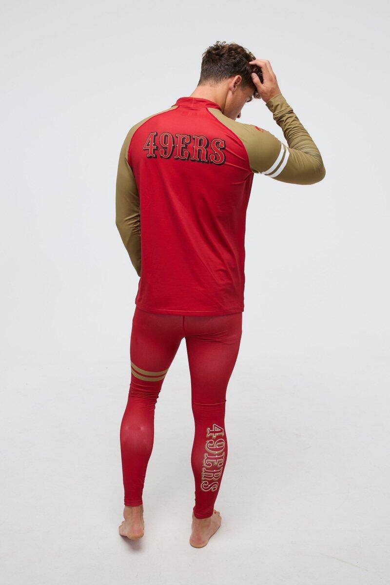Homme Ski Sous-vêtement Bas Thermique NFL San Francisco 49ers 4/4