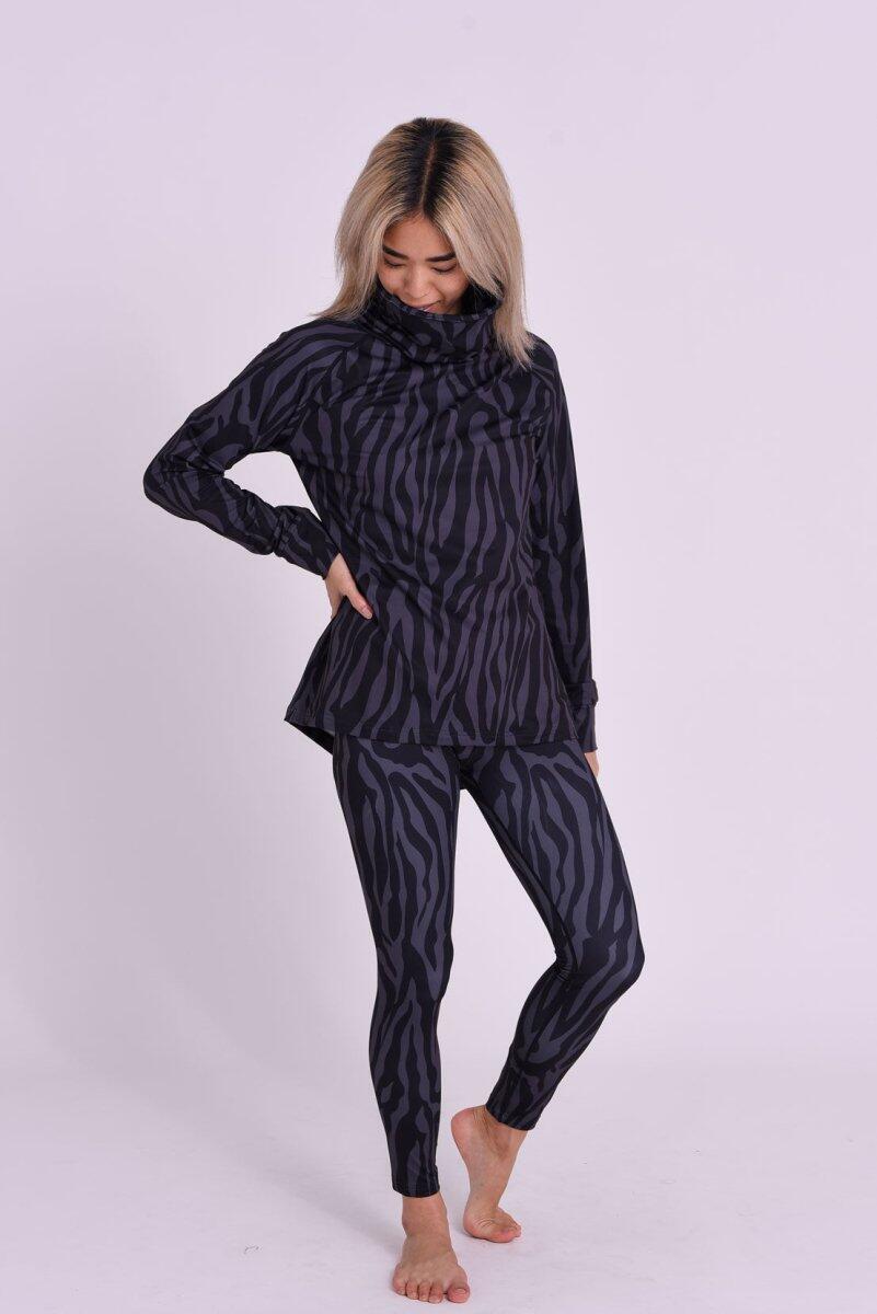 Dames Ski Functionele Legging Thermisch Black Tiger 4/4