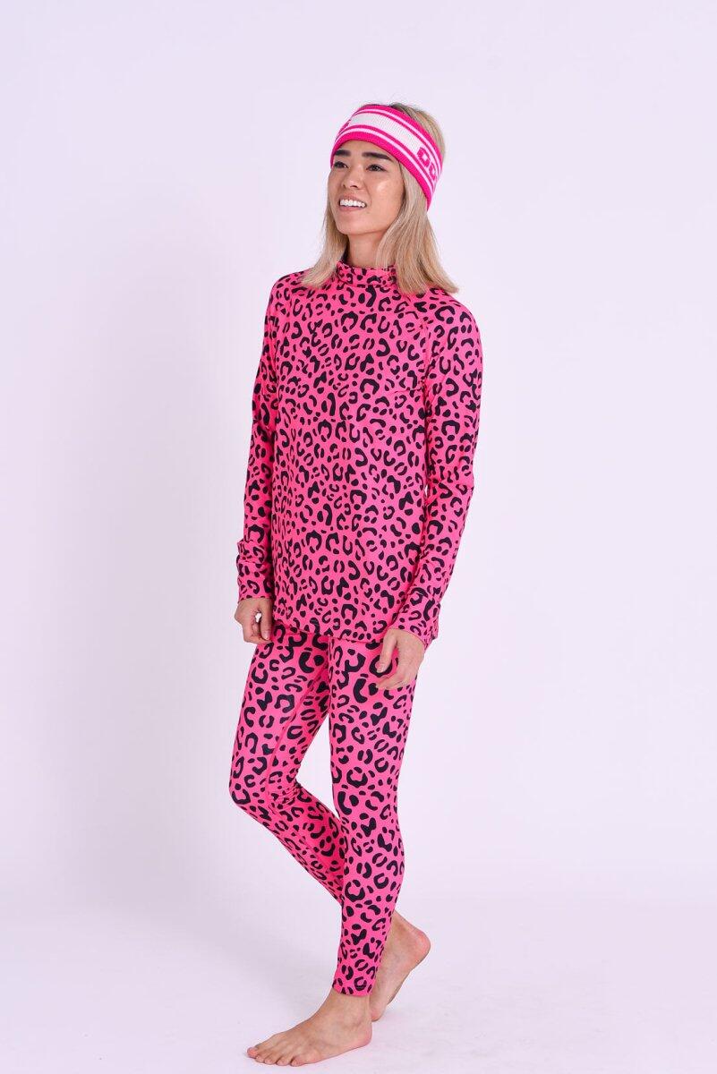 Femme Ski Sous-vêtement Haut Hotel California Pink Leopard 4/5