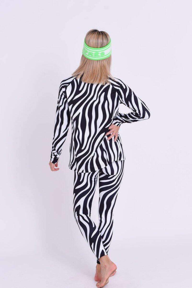 Femme Ski Sous-vêtement Haut Thermique Hotel California Zebra 3/5