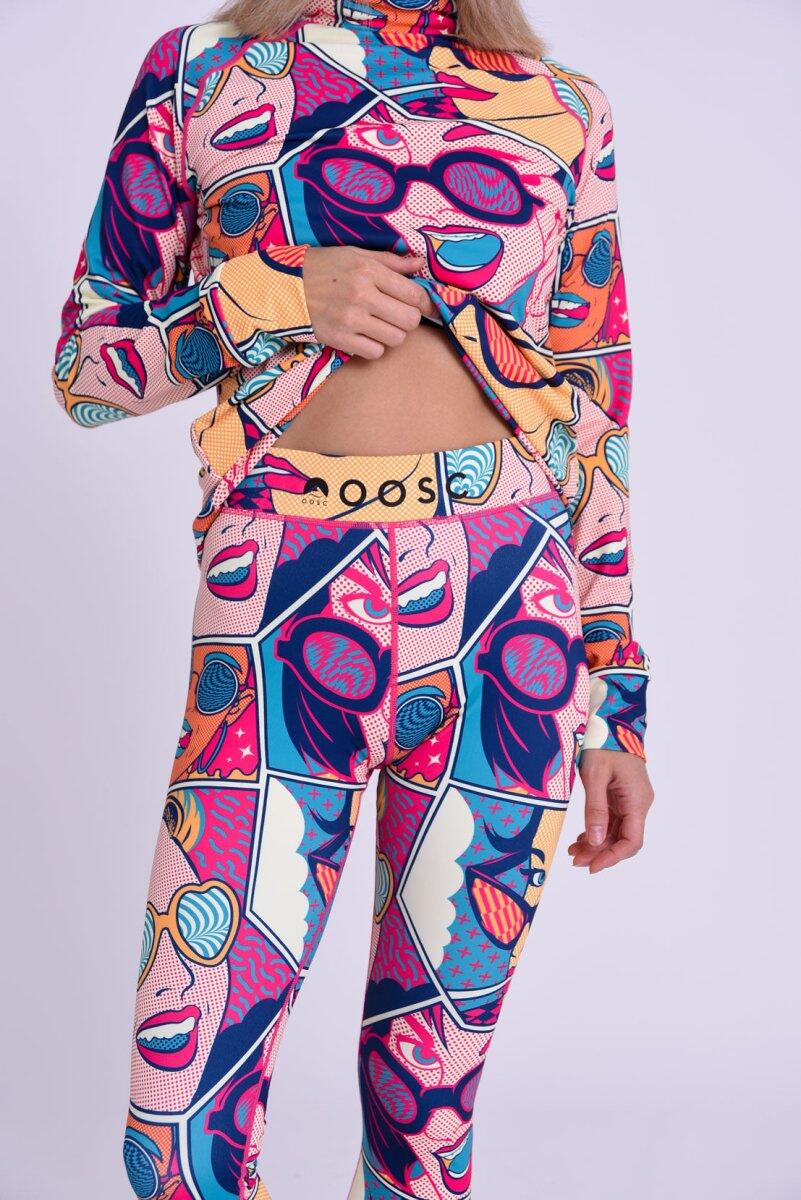 Femme Ski Legging Thermique Comic Book Candy 4/5