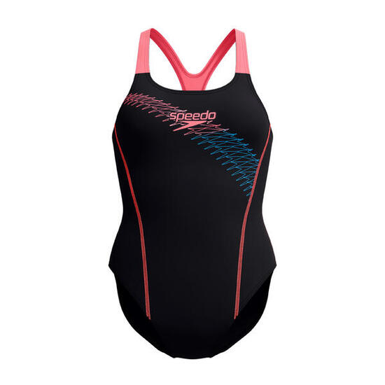 Maillot de bain Speedo Eco Enduraflex Medalist Noir/Orange