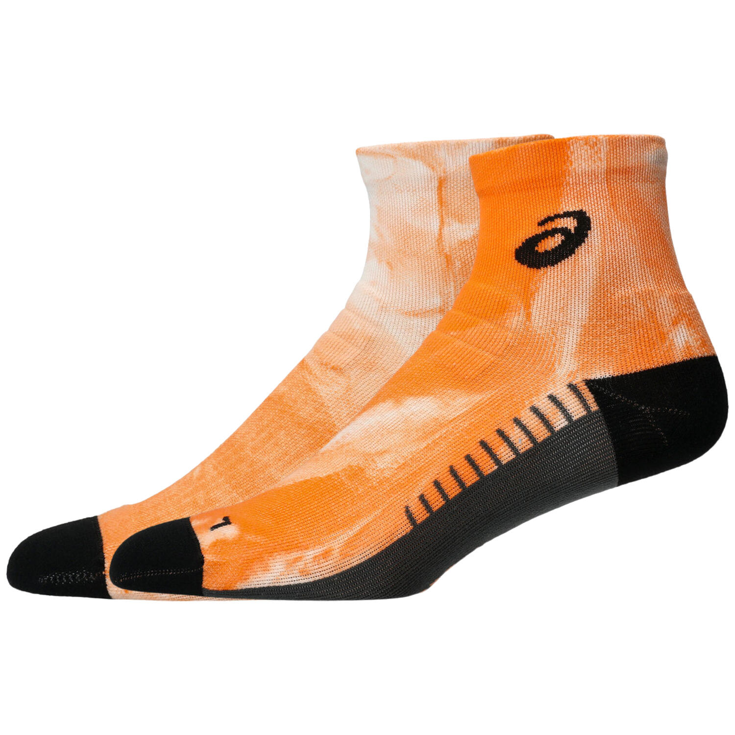 Socken Asics Modell Performance Run Quarter Sock "Brilliant White/Ora für unisex 2/3