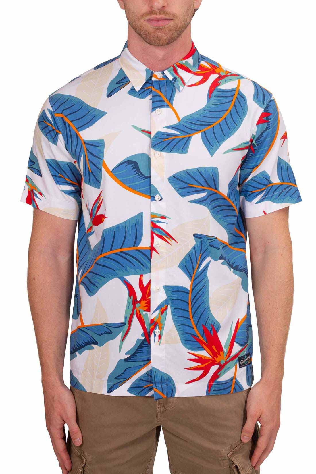 Camicia uomo con stampa hawaiian 2/5