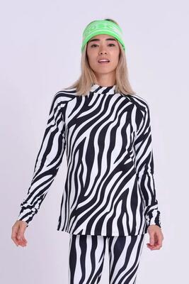 Dames ski functioneel shirt thermisch hotel california zebra
