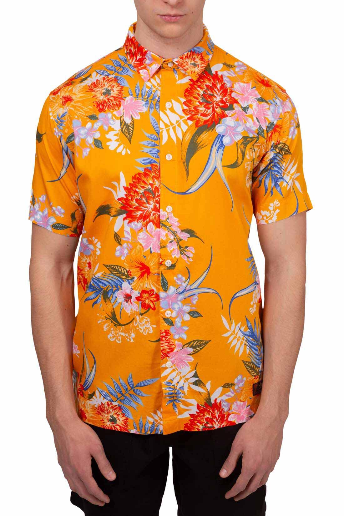 Camicia uomo con stampa hawaiian 2/6