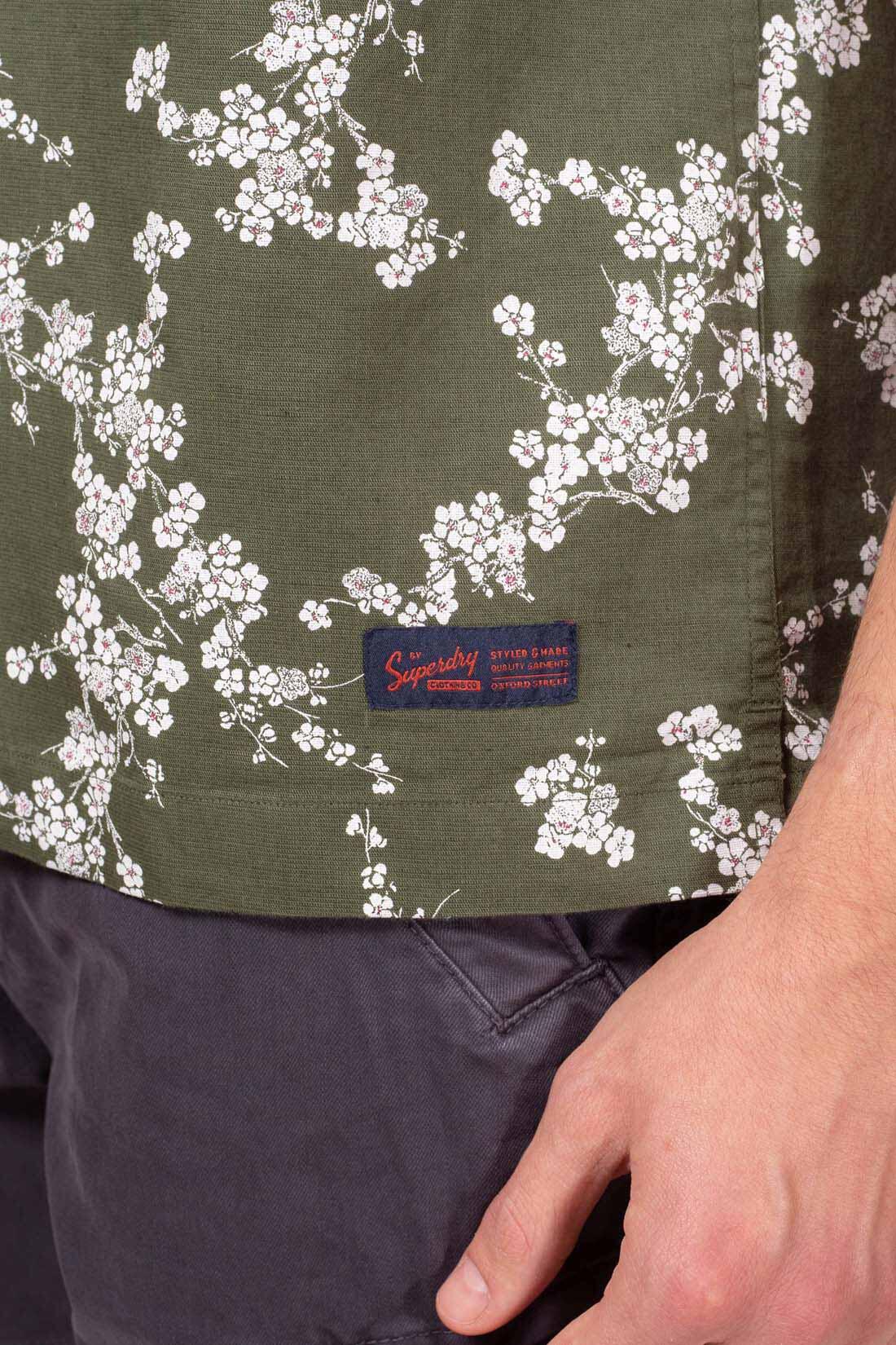 Camicia uomo con stampa ciliegi 5/5