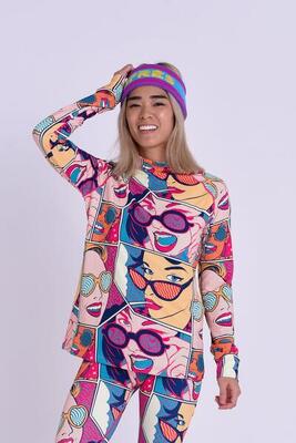 Top strato base - Comic Book Candy da donna