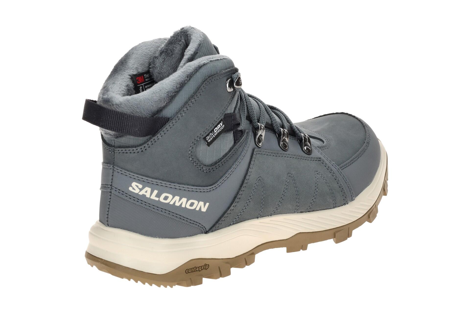 Salomon Outchill Thinsulate Stiefel grau blau Waterproof 473839 4/7