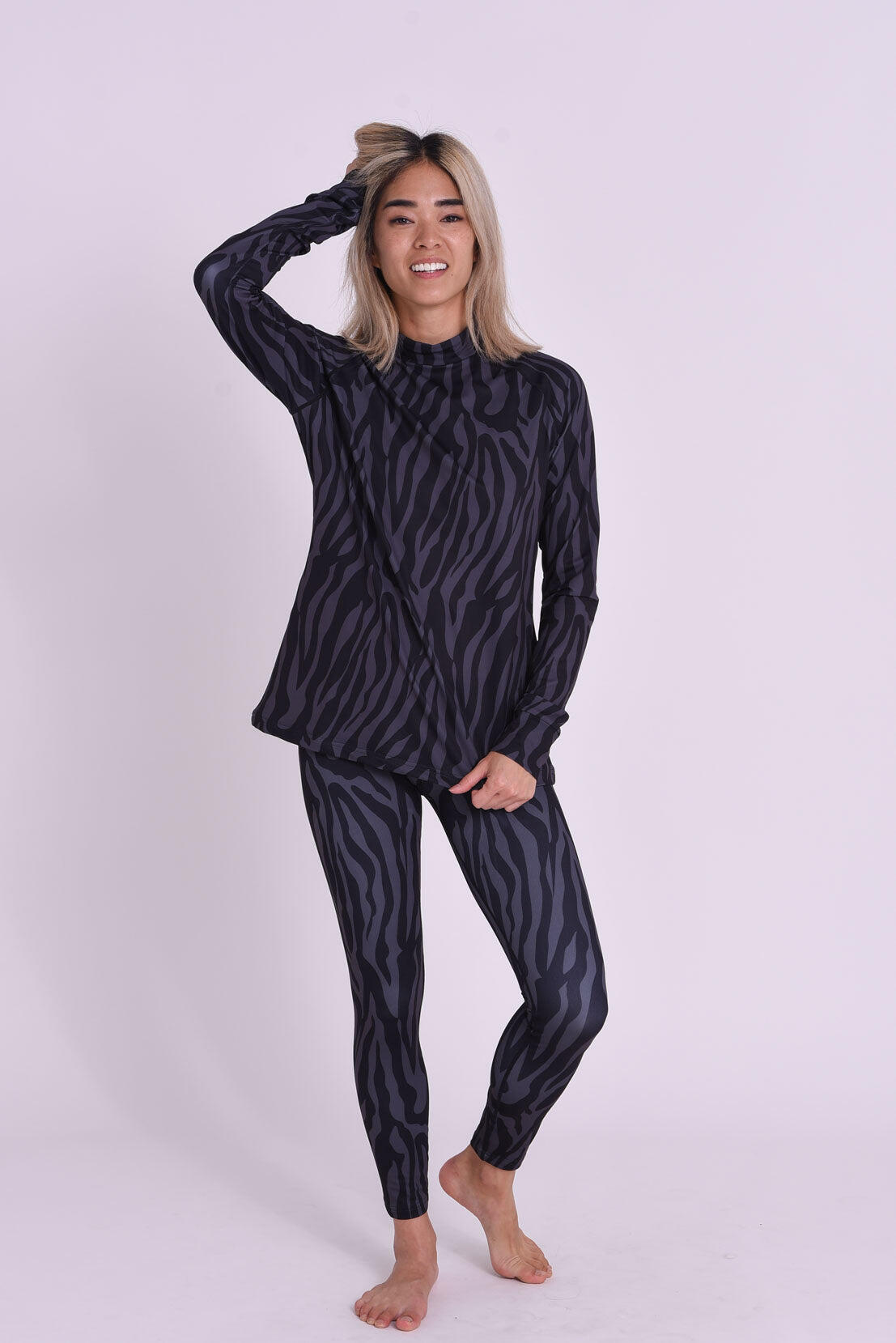 Dames Ski Functioneel Shirt Thermisch Black Tiger 6/6