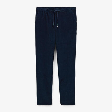 Pantalon 549 regular confort élastiqué bleu foncé en coton