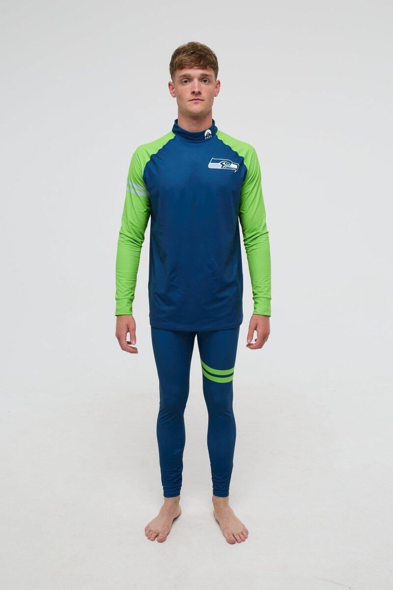 Heren Ski Functioneel Shirt Thermisch NFL Seattle Seahawks 3/4