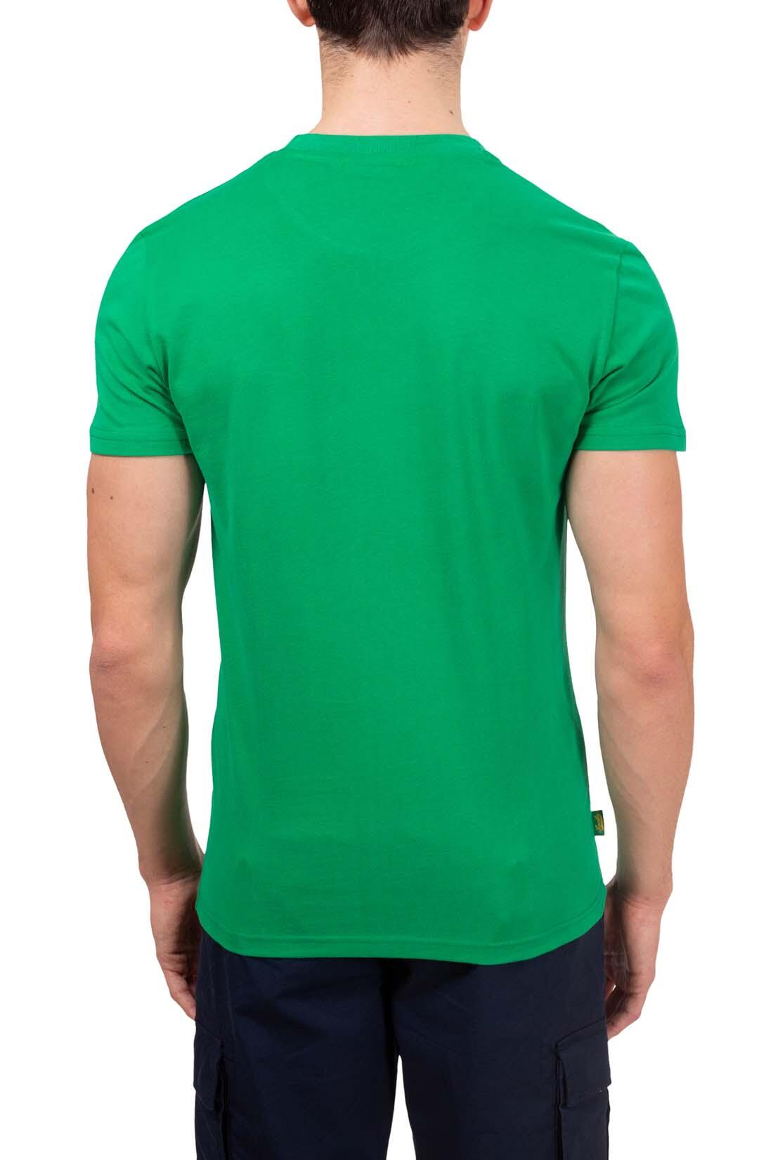 T-shirt - casual - Homem - Slim fit, mangas curtas, com logo - Verde 3/5