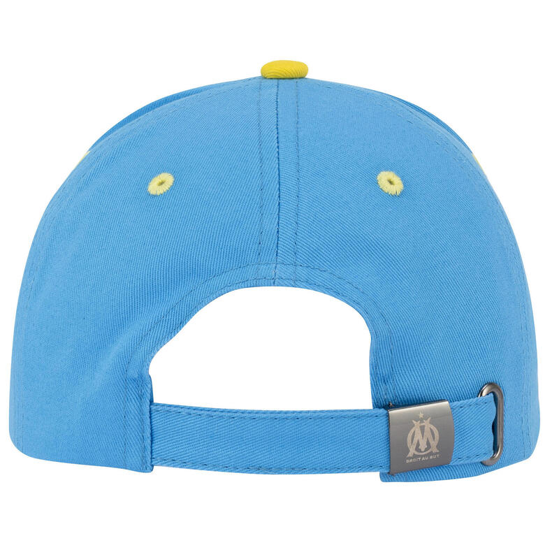 Casquette Officielle OM Marseille - Bleue Ajourée - Logo Rond Cousu - Neuve