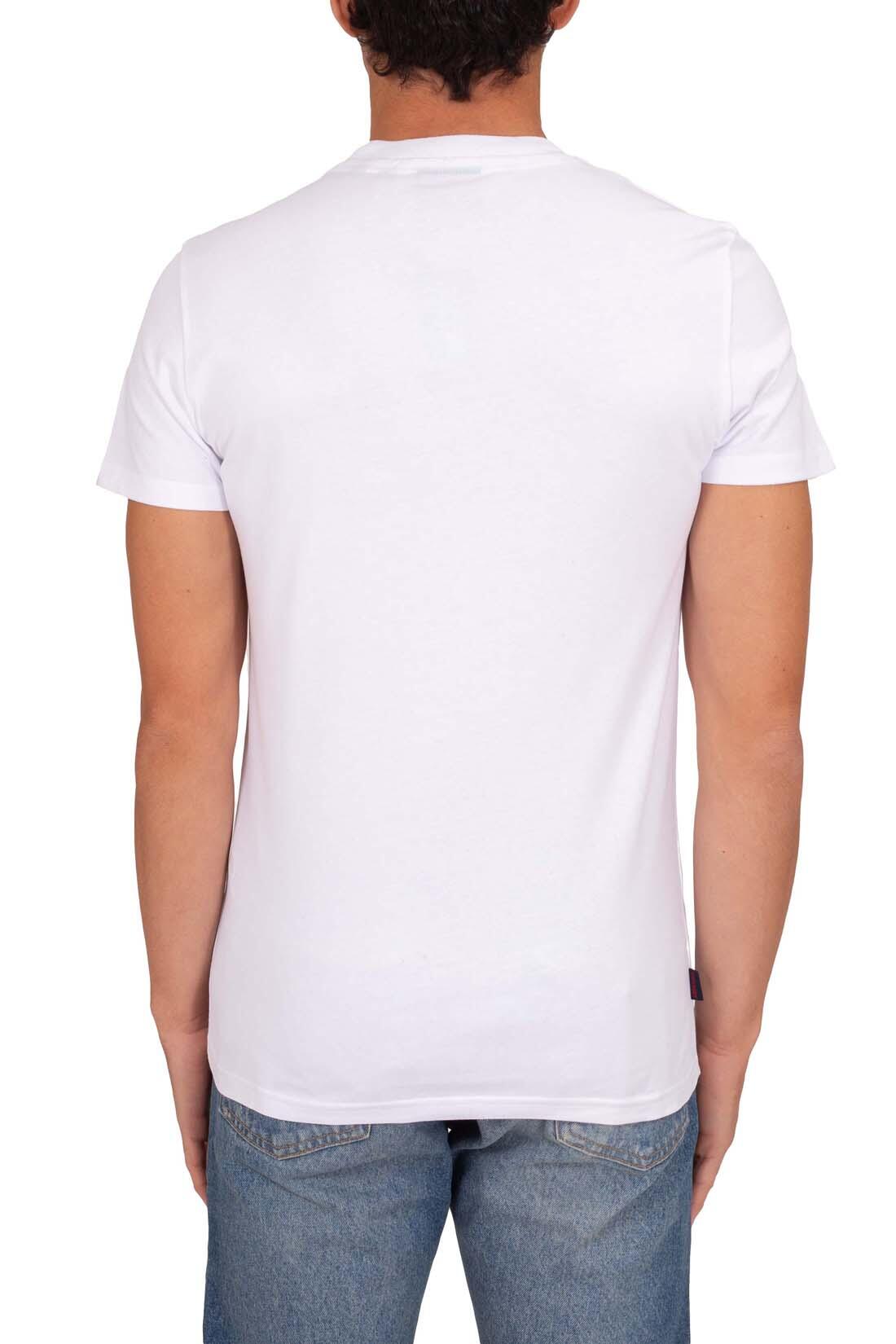 T-shirt uomo basic con ricamo tonale 3/5
