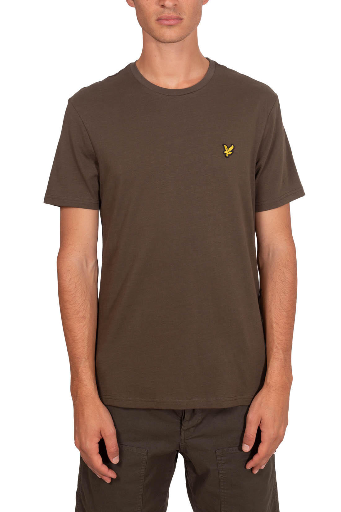 T-shirt basic uomo a tinta unita con logo 2/4