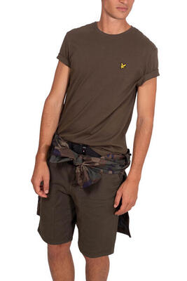 T-shirt basic uomo a tinta unita con logo