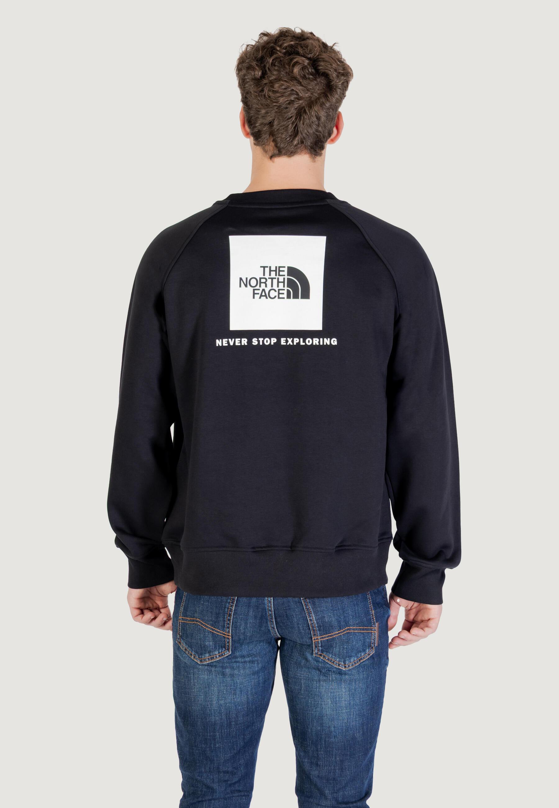 MEN'S Sweatshirt M RAGLAN BOX NSE CREW SCHWARZ 4/7