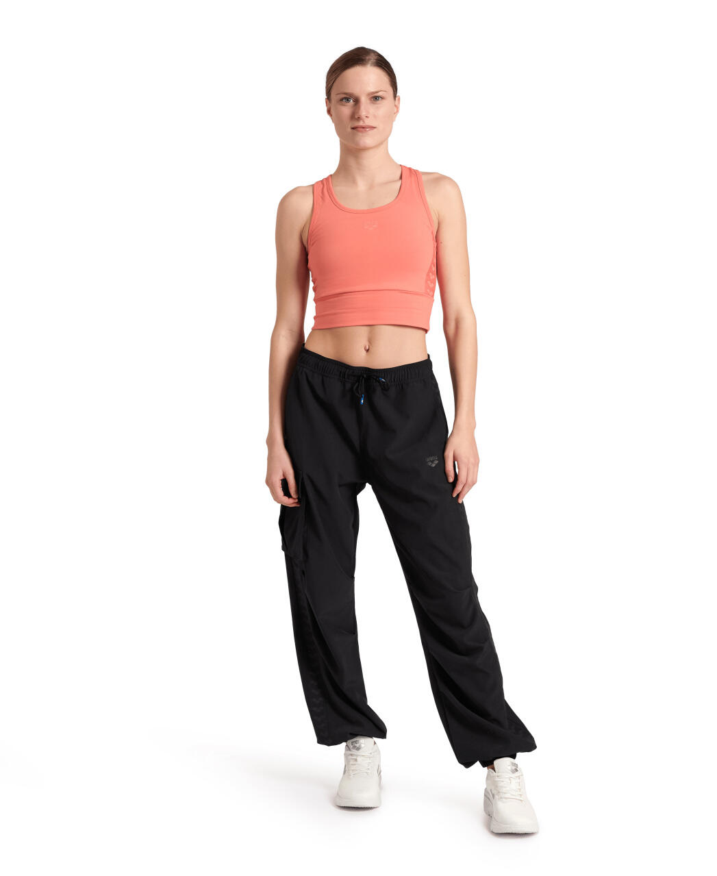 Koszulka top damski sportowy bawełniany na trening Arena Team Stripe 2/7