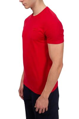 T-shirt - sportswear - heren - slim fit, geborduurd logo - bordeaux