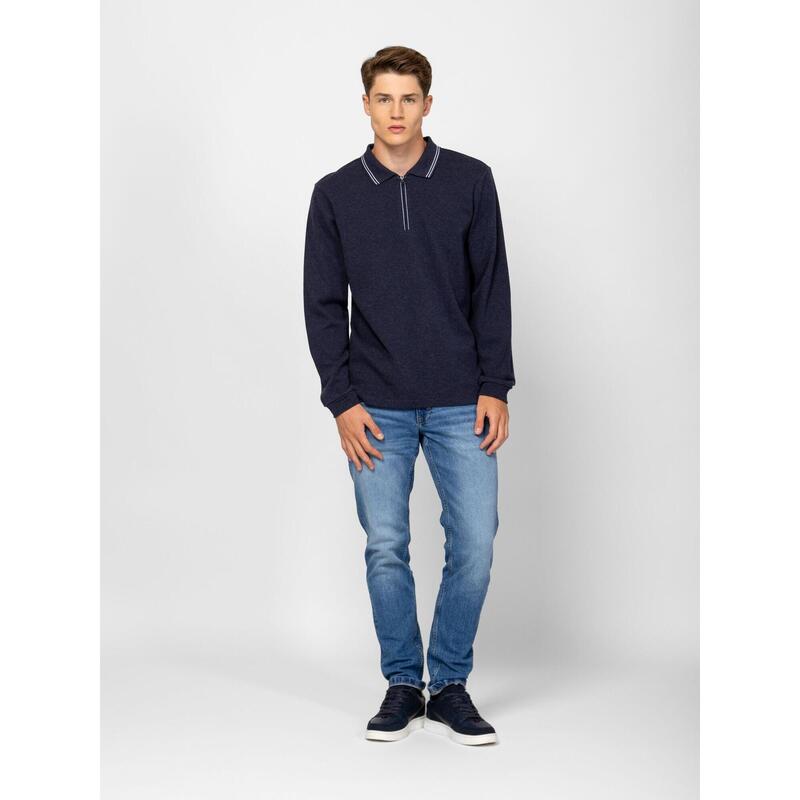 Tricou cu mânecă lungă și guler pentru bărbați CADWELL