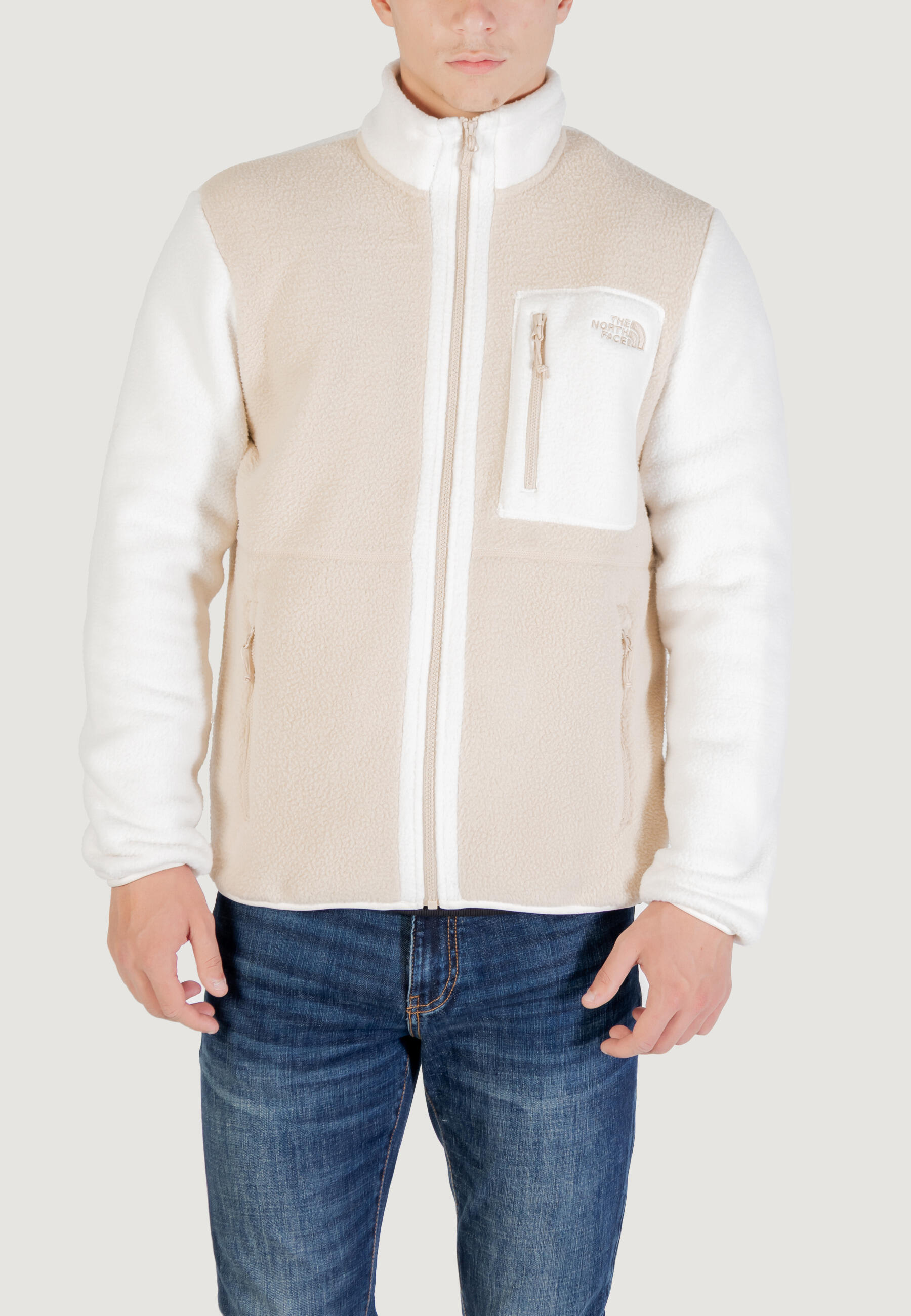 sweat-shirt M YUMIORI FULL ZIP HOMME beige 5/5