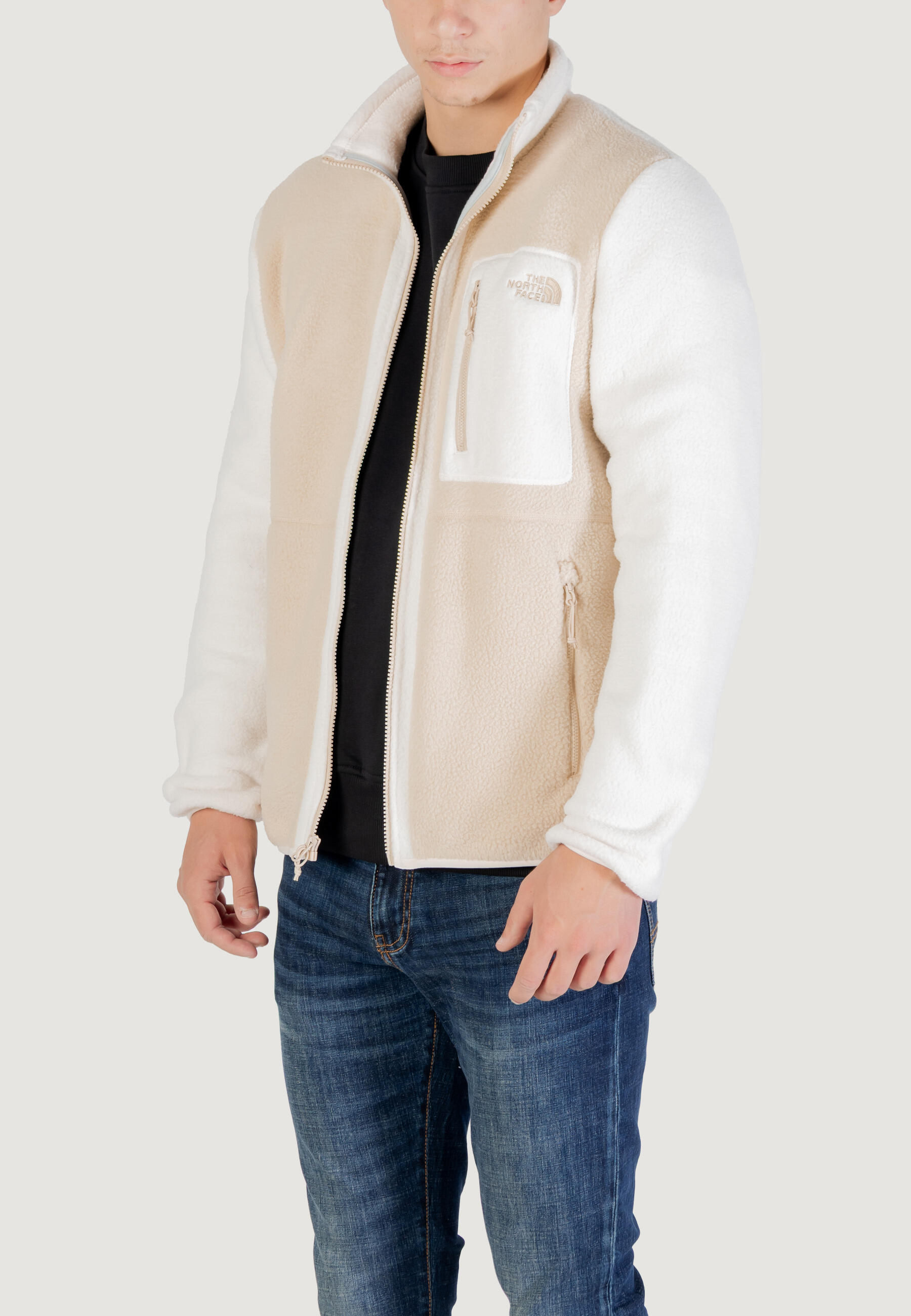 sweat-shirt M YUMIORI FULL ZIP HOMME beige 4/5