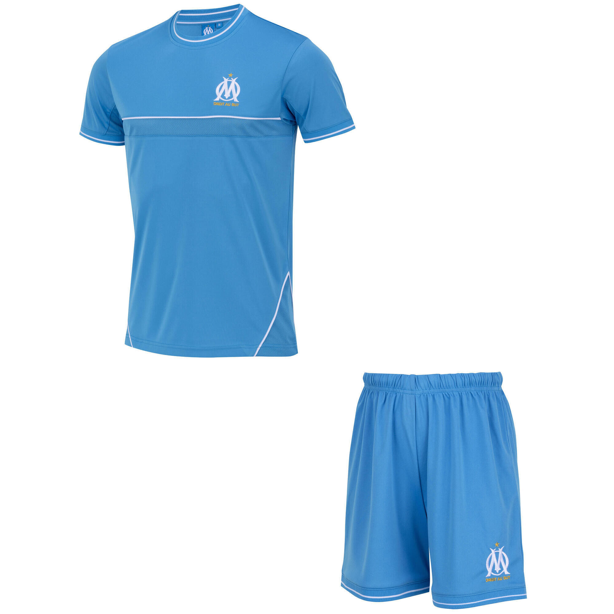 Olympique De Marseille - Maillot Short Om - Collection Officielle Olympique De Marseille - Maillot Manches Courtes - Bleu - Decathlon