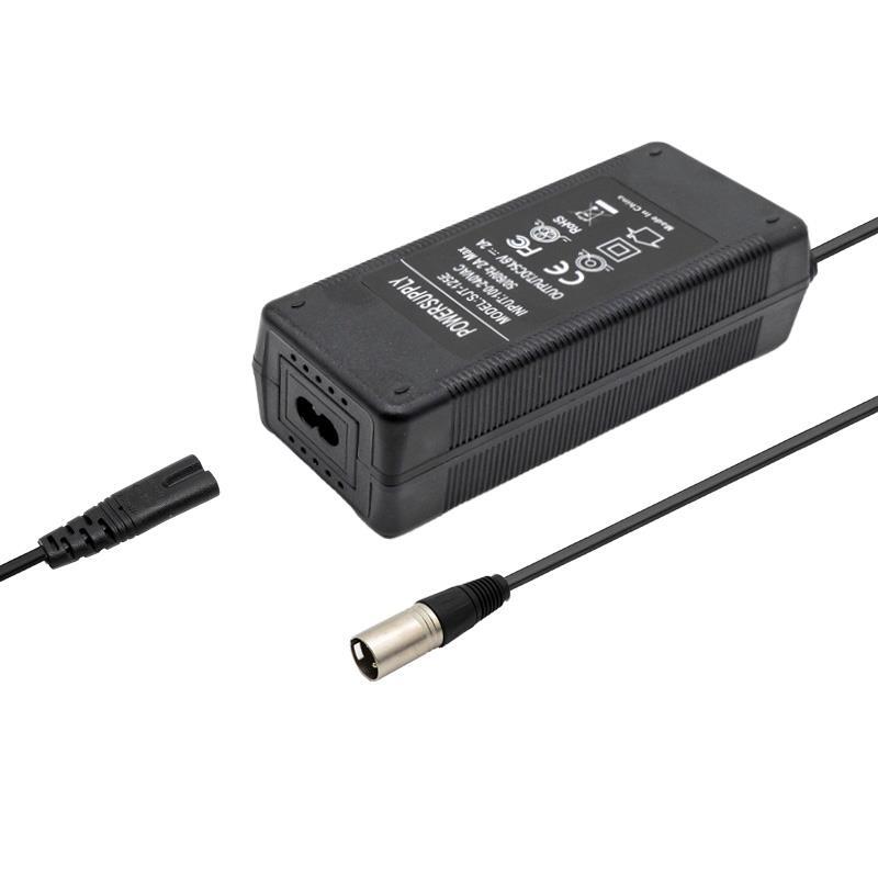Cargador 48v (salida 54,6v) 2A conector XLR 3/4