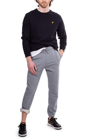 Sweater - Sportswear - Men - Regular fit - Crew neck with logo - Black