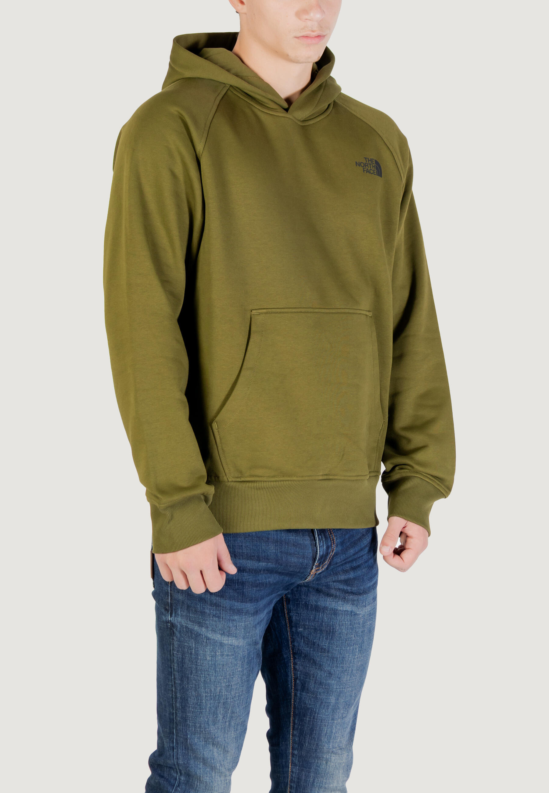 Felpa con cappuccio Uomo M RAGLAN BOX NSE HOODIE Verde 3/5