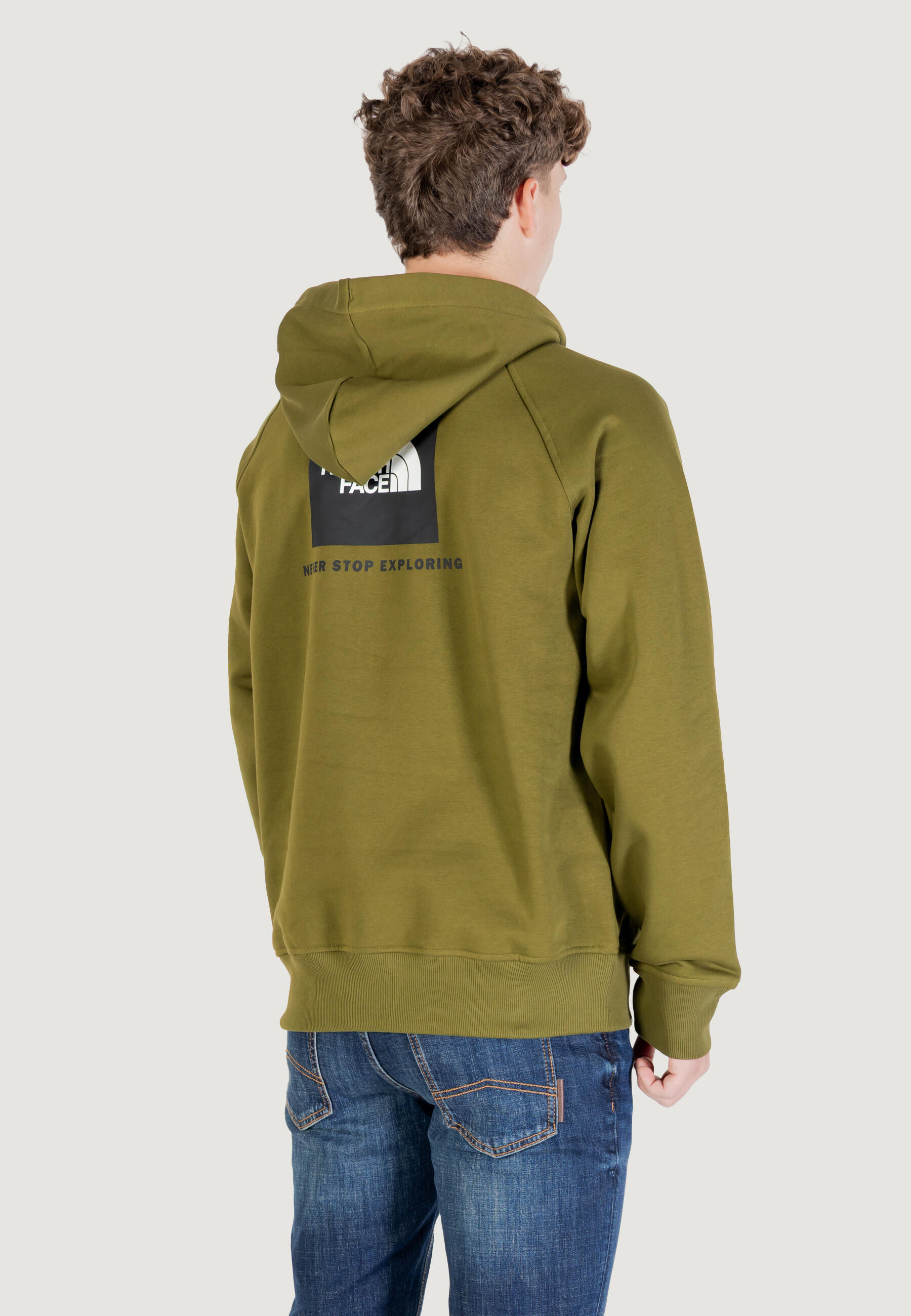 Felpa con cappuccio Uomo M RAGLAN BOX NSE HOODIE Verde 2/5
