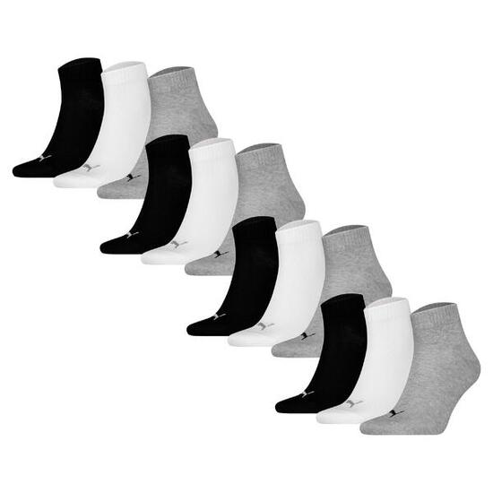 Socken Unisex 12er Pack Stretch-Quarter Plain 12P