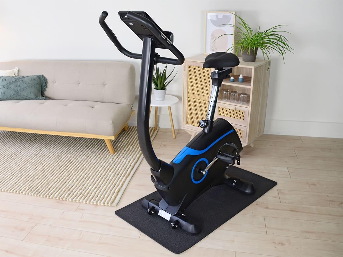 Tapis de protection sol pour appareils fitness - 60 x 120 cm - Noir 3/8