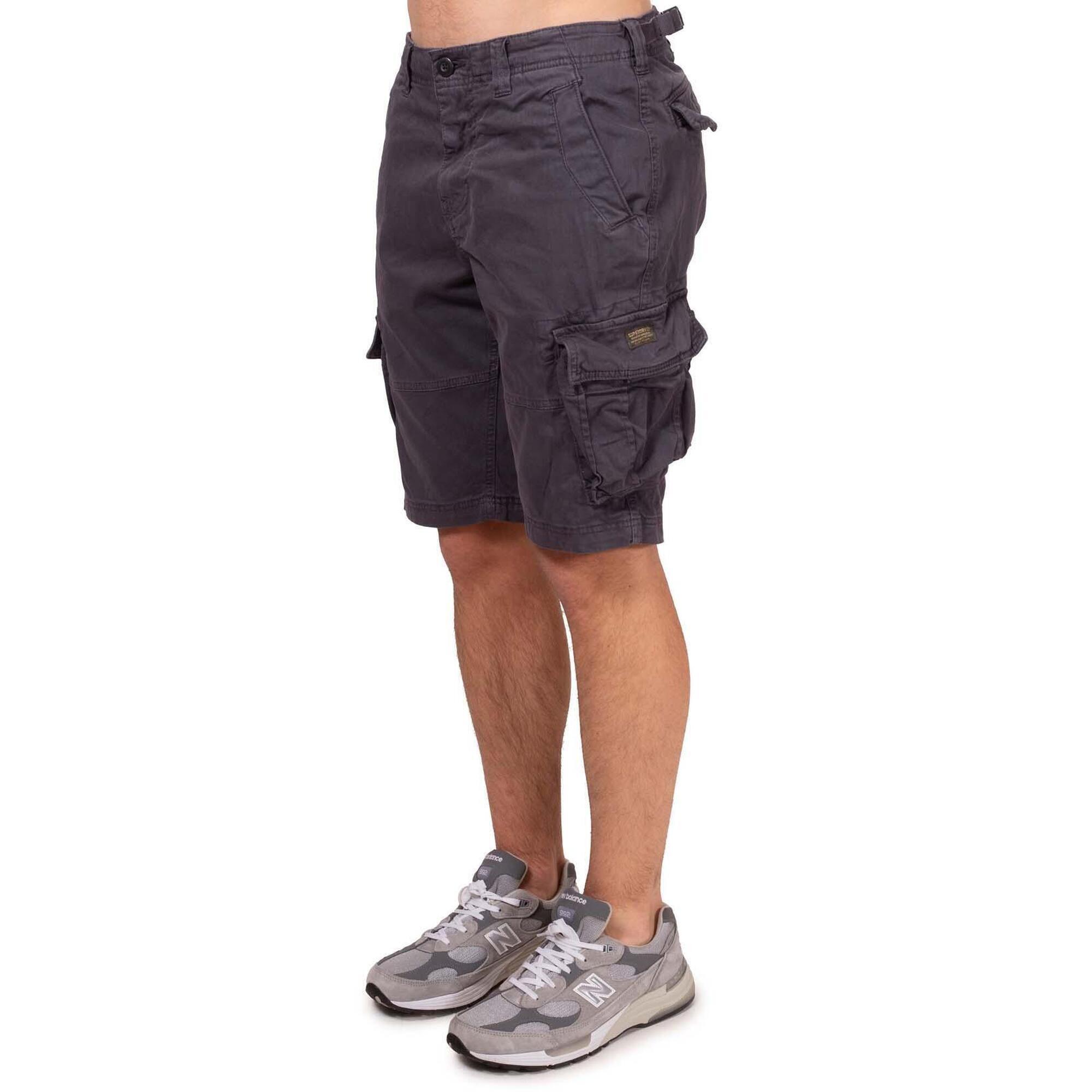 Superdry - Bermuda Cargo Uomopatch Logo - Bermuda - Bleu|gris - Decathlon