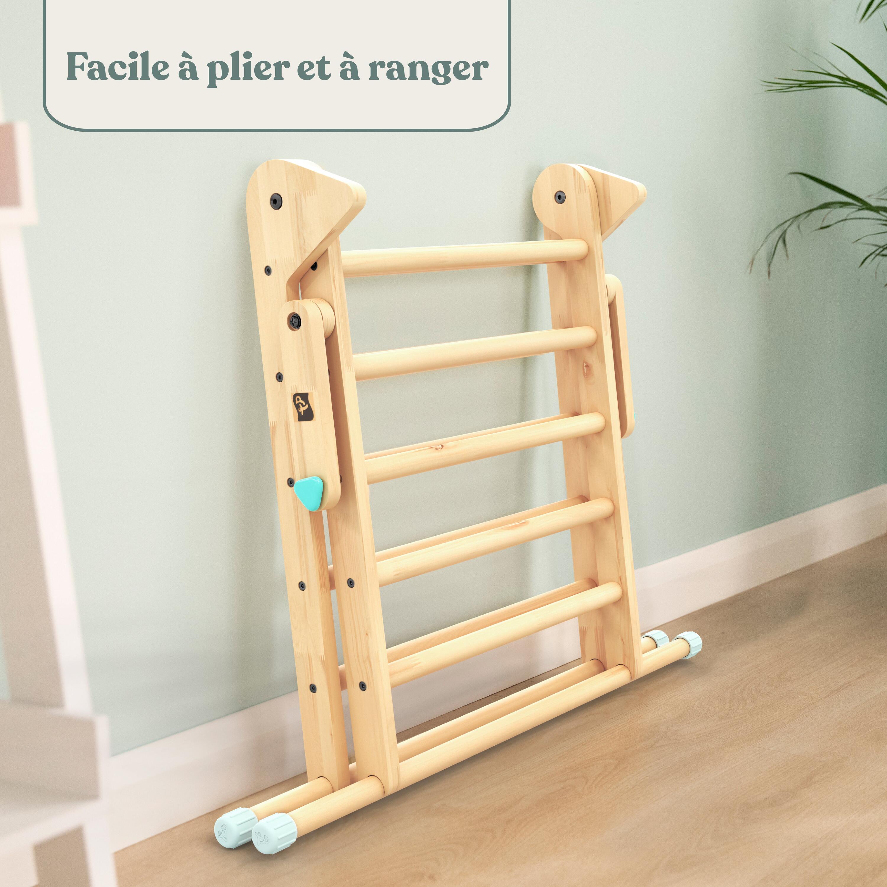 Triangle d'escalade pliable avec tableau MONTESSORI bois FSC® 5/5