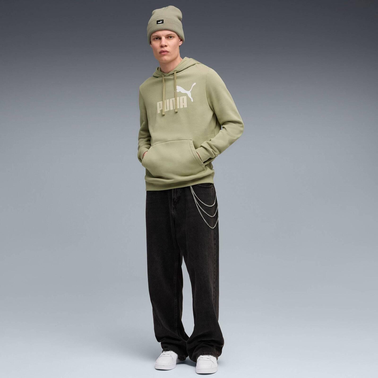 Cappuccio Puma Ess 2 Color No. 1 Logo Hoodie Fl Lux Arm, Beige, Uomini 3/5